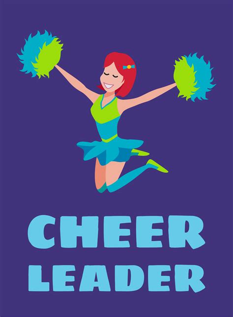 Cheerleader Poster 252670 Vector Art At Vecteezy