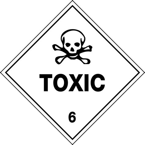 Hazchem Labels Toxic 6 Hazchem Signs Uss