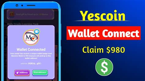 Connected Wallet On Yescoin Yescoin Wallet Connected My Carrier