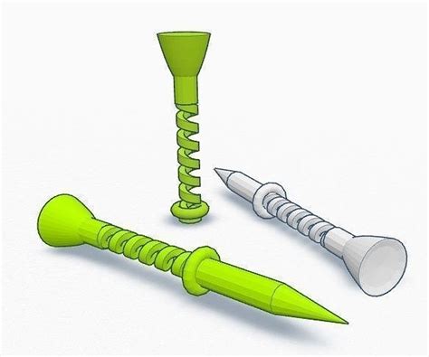 Springy Golf Tee 3d Model 3d Printable Cgtrader