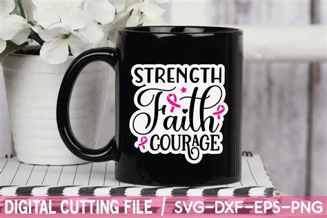 Sticker Strength Faith Courage Graphic By Happy Svg Club Creative