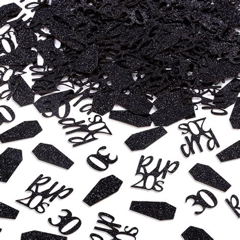 Black 30th Birthday Decorations 200 Pcs 30th Birthday Confetti For