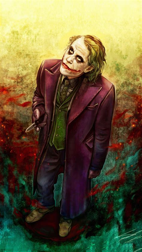 2160x3840 Joker Heath Ledger Art 4k 2019 Sony Xperia X Xz Z5 Premium Hd 4k Wallpapers Images