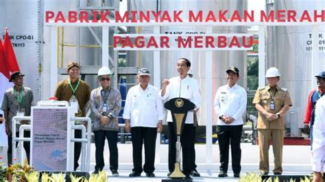 Jokowi Resmikan Pabrik Minyak Makan Merah Pertama Di Indonesia Ini