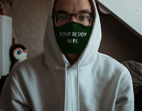 Free Face Mask Mockup Behance