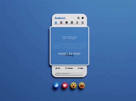 D Rendered Facebook Interface Mockup Graphic By Mdmanikhossen