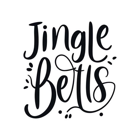 Premium Vector Jingle Bells Hand Lettering Christmas Typography