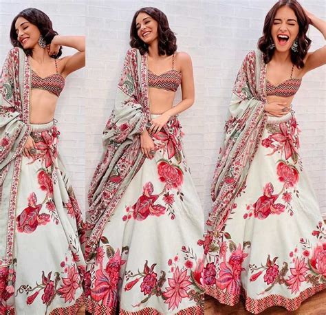 Ananya Pandey in a floral lehenga set at umang 22 (1) | Fashionworldhub