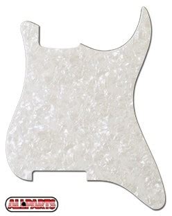 Allparts Strat Pickguard Outline White Pearloid 3 Ply