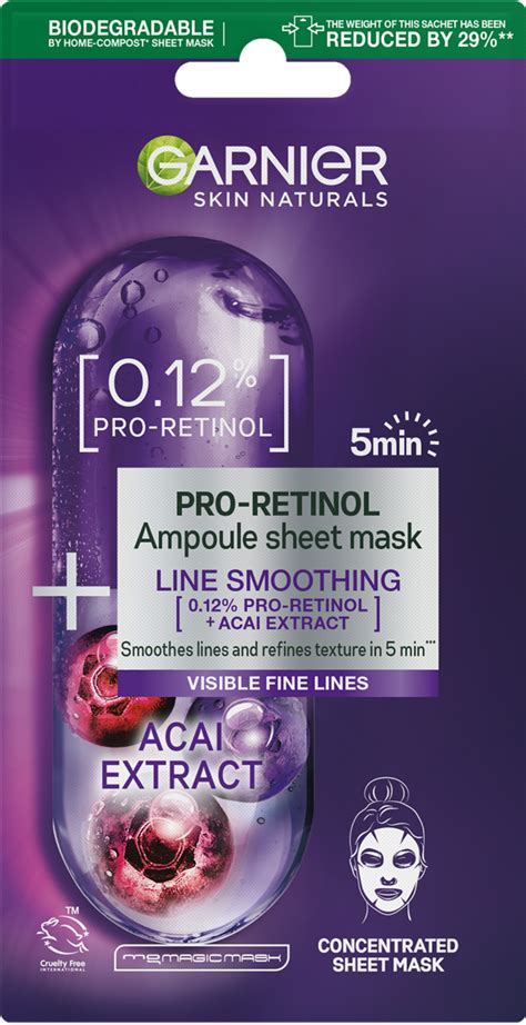 Garnier Skin Naturals Maska Ampu Ka Na Tkaninie Pro Retinol