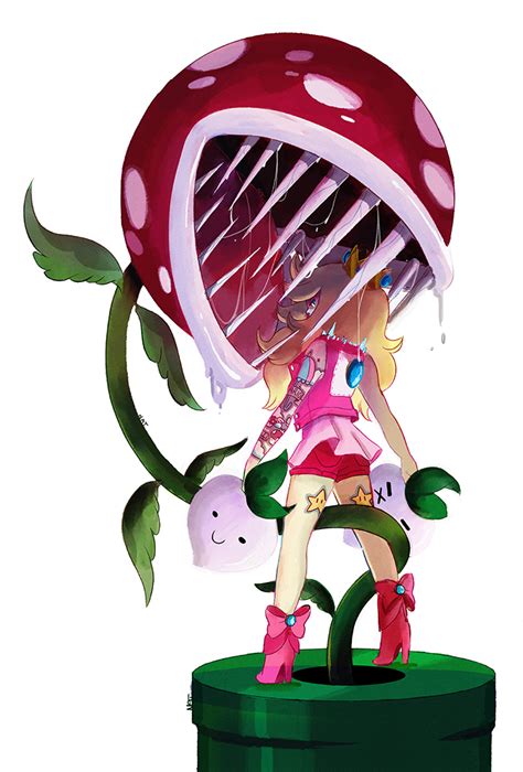 Princess Peach And Piranha Plant Mahou Shoujo Madoka Magica And 2 More Drawn By Natasha