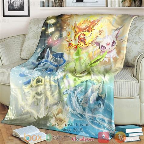 Anime Pokemon Eevee Eeveelutions Blanket Hot Sale