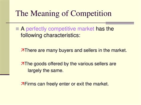 The Meaning Of Competition Ppt Download