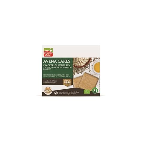 Biotobio Fsc Avenacakes Crackers Di Avena Con Semi Di Canapa E Chia Bio