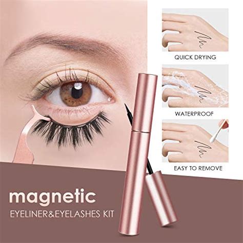 Pairs Magnetic Eyelashes And Eyeliner Kit Jomarto Waterproof