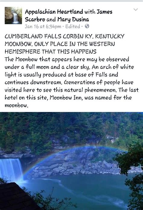 Cumberland Falls Moonbow | Cumberland falls, Cumberland falls kentucky ...