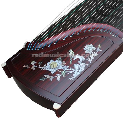 Professional Red Sandalwood Guzheng, Chinese 21-string Zither - Red ...