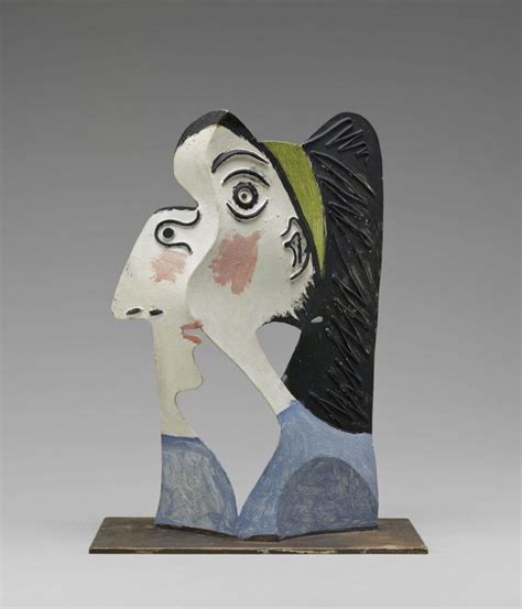 Cubism Portrait Painted Cardboard Sculpture Portraits Cubistes Cubist