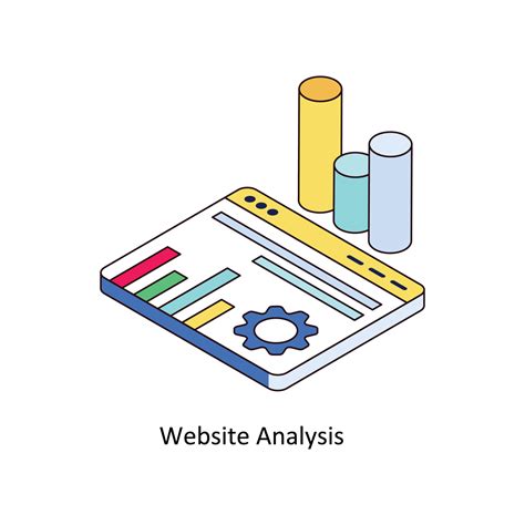 Website Analysis Vector Isometric Icons. Simple stock illustration