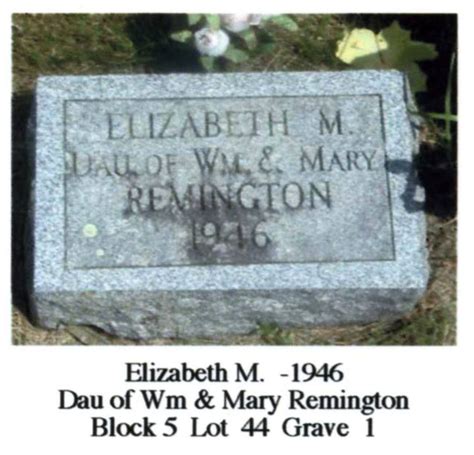 Elizabeth Marie Remington inconnu 1946 Mémorial Find a Grave