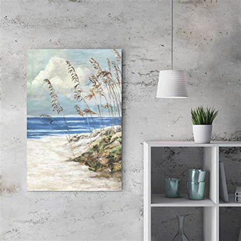 ARTISTIC PATH Abstract Beach Canvas Wall Art Seaside Artwork Hand