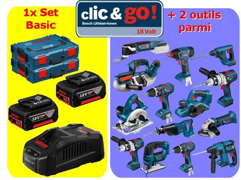 Clic And Go 18v Bosch Pack Outils Sans Fil électroportatif Sans Fil