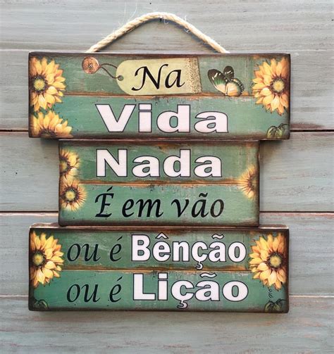 Placa C Madeiras Frase Elo Produtos Especiais