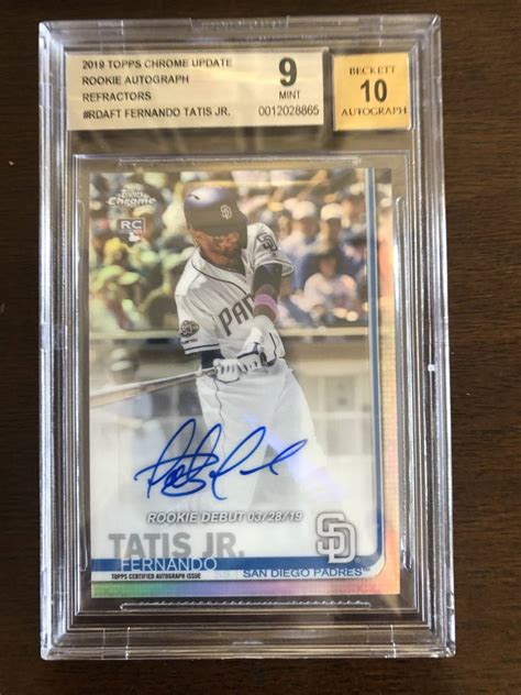 未使用に近い2019 Topps Chrome Update Fernando Tatis Jr Rookie Autographの落札