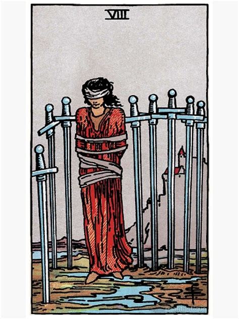 Eight Of Swords Tarot Canvas Print By Phantastique Redbubble