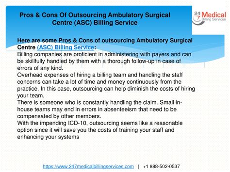 Ppt Pros Cons Of Outsourcing Ambulatory Surgical Centre Asc