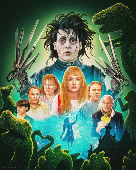 Edward Scissorhands Illustrated Poster by NickyBarkla on DeviantArt