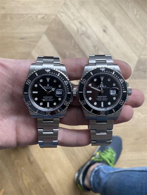 My Now Sold 40mm Sub Against My New 41mm For Side By Side Comparison