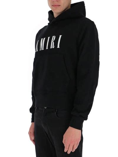 Amiri Black Core Logo Hoodie Modesens