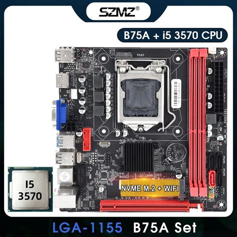 SZMZ B75A ITX Motherboard Kit With Core I5 3570 Processor Placa Mae LGA