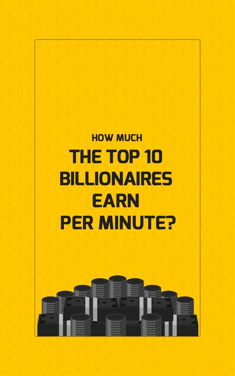 How Much The Top 10 Billionaires Earn Per Minute [infographic] Billionaire Earnings Resume