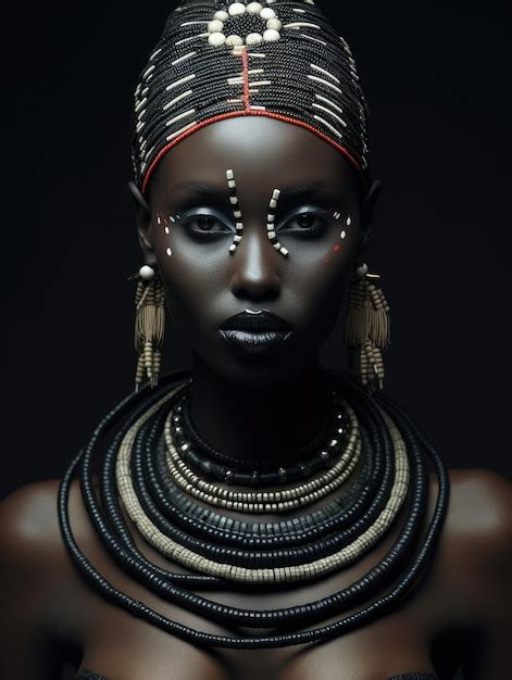 Premium Ai Image Beautiful Tribal Girl Tribal Leader Africa