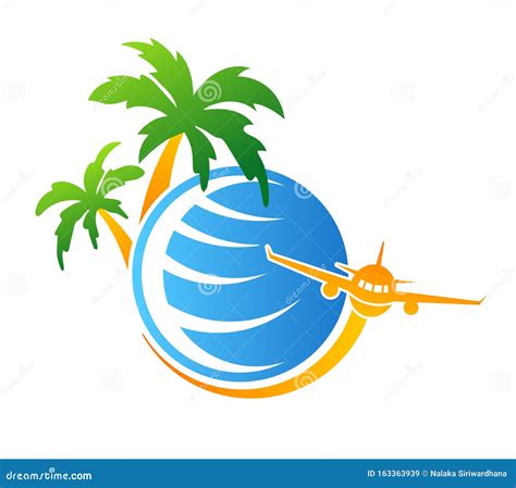 Travel Logo Stock Vector Illustration Of Coconut Global 163363939