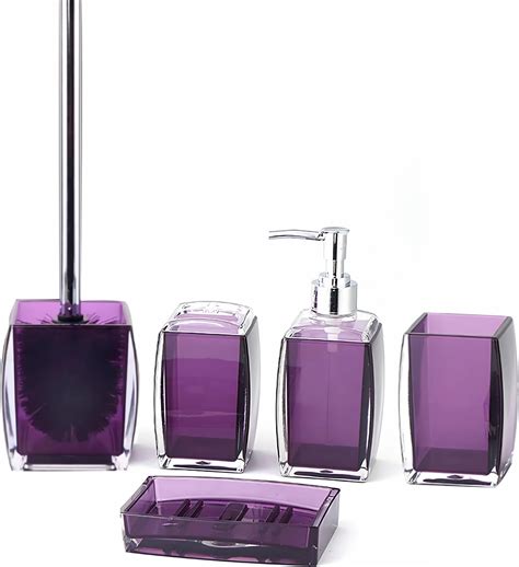 Clear Acrylic Bathroom Accessories Set Rust Free