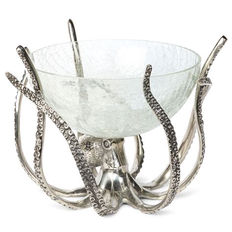 Octopus Stand And Crackle Glass Bowl Drinkstuff