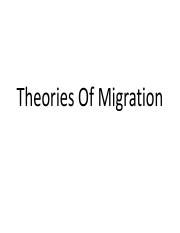 Theories Of Migration Ravenstein Newton Zelinsky More Course Hero