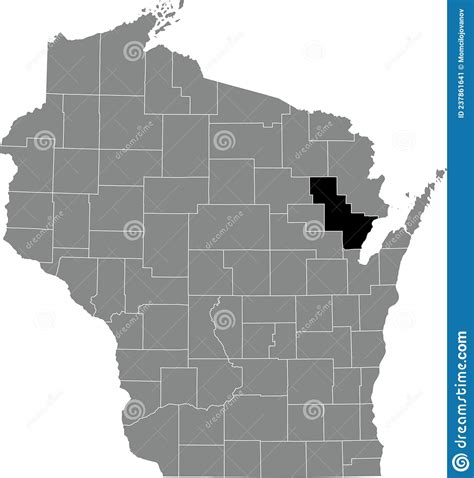 Location Map of the Oconto County of Wisconsin, USA Stock Vector ... 