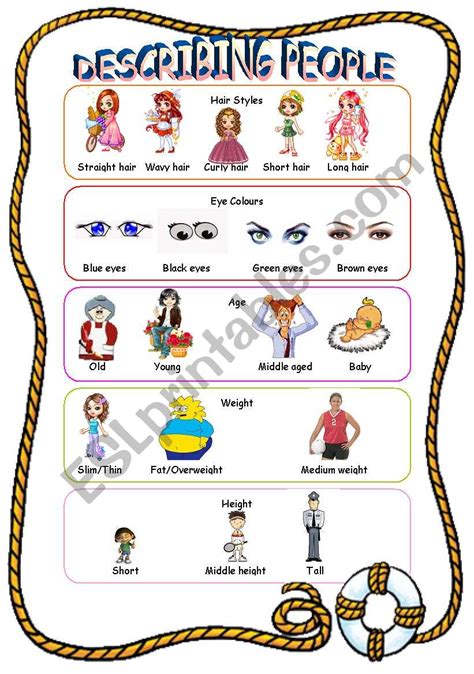 Describing People Esl Worksheet By Inciska