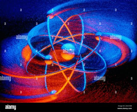 Beryllium atom. Computer-digitised illustration of a single atom of ...