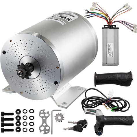 VEVOR 2KW Electric DC Motor, 48V Brushless Racing Motor Kit for Ebike ...