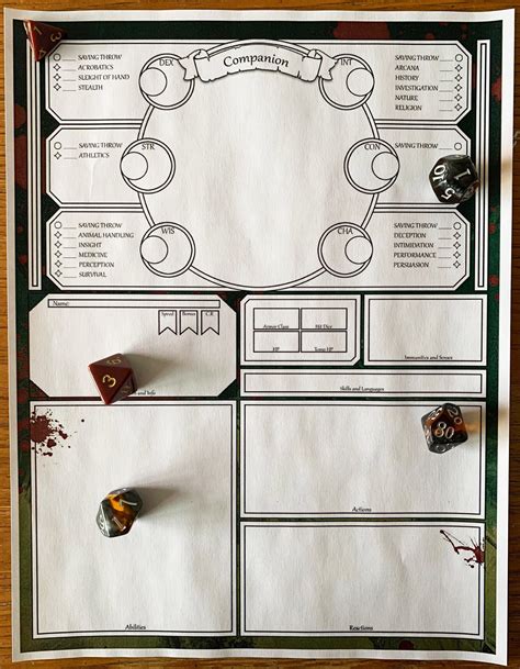 Dnd Character Sheet Necromancer Witch Doctor Etsy Finland