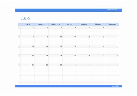 Calendario Julio 2024 para imprimir Calendario para imprimir Quizás