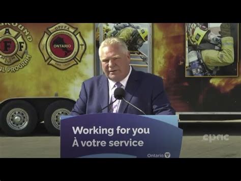 Ontario Premier Doug Ford Holds A News Conference In Mississauga May 15