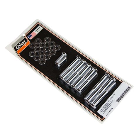 Colony #9831-28 Rocker Box Screw Kit Chromw Hex Stock Harley Sportster