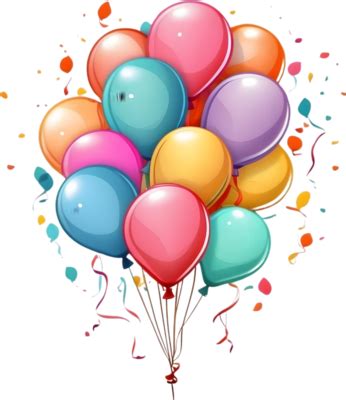 Happy Birthday Balloons PNGs for Free Download