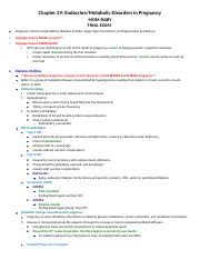 Chapter 29 Endocrine Metabolic Disorders Outline Docx Chapter 29